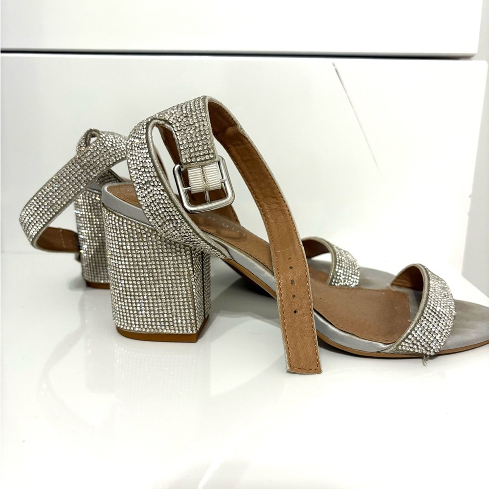 Madden Girl Silver Rhinestone Heels - Picture 2 of 4